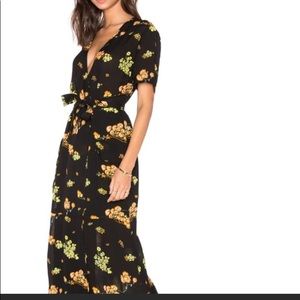 A.L.C Black floral Stephanie dress